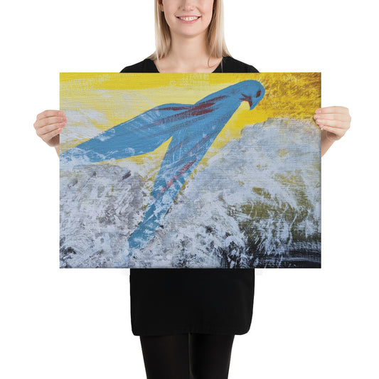 Battle Bird Original Artwork Print (18x24 Canvas)